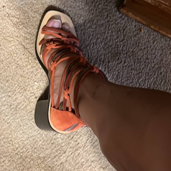 NWB VERY RARE Rag & Bone CAMILLE Suede Heel Sandal. Size 7.5 with Dust Bag 🧡 - Picture 3 of 4